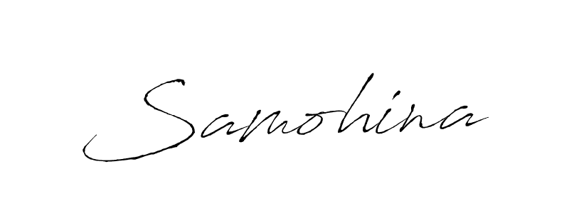 How to make Samohina signature? Antro_Vectra is a professional autograph style. Create handwritten signature for Samohina name. Samohina signature style 6 images and pictures png