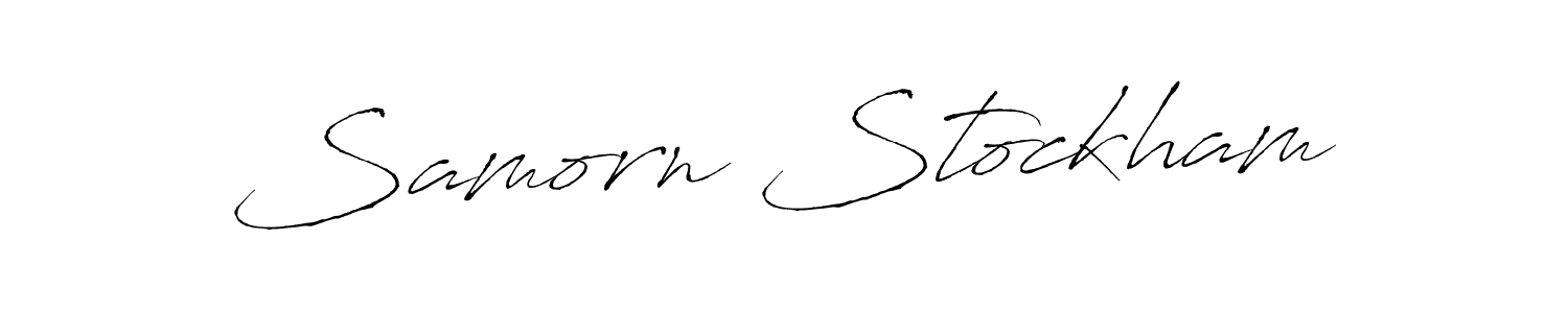 if you are searching for the best signature style for your name Samorn Stockham. so please give up your signature search. here we have designed multiple signature styles  using Antro_Vectra. Samorn Stockham signature style 6 images and pictures png