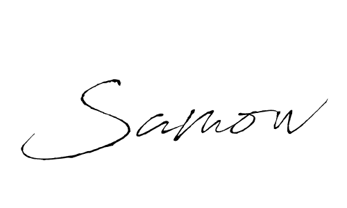 Design your own signature with our free online signature maker. With this signature software, you can create a handwritten (Antro_Vectra) signature for name Samow. Samow signature style 6 images and pictures png