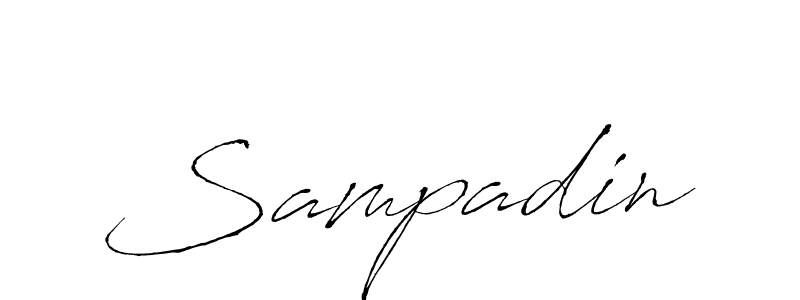 How to make Sampadin name signature. Use Antro_Vectra style for creating short signs online. This is the latest handwritten sign. Sampadin signature style 6 images and pictures png