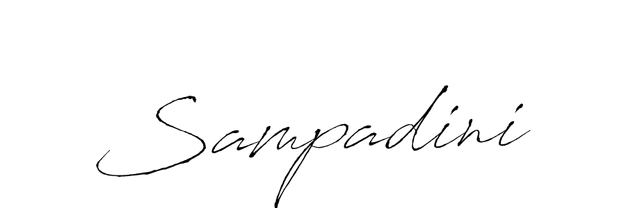 Make a beautiful signature design for name Sampadini. With this signature (Antro_Vectra) style, you can create a handwritten signature for free. Sampadini signature style 6 images and pictures png