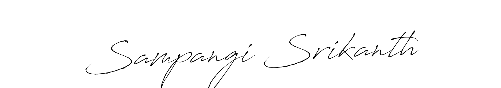 Similarly Antro_Vectra is the best handwritten signature design. Signature creator online .You can use it as an online autograph creator for name Sampangi Srikanth. Sampangi Srikanth signature style 6 images and pictures png