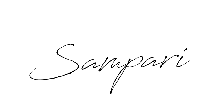 How to make Sampari signature? Antro_Vectra is a professional autograph style. Create handwritten signature for Sampari name. Sampari signature style 6 images and pictures png