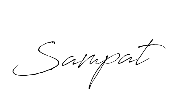 Sampat stylish signature style. Best Handwritten Sign (Antro_Vectra) for my name. Handwritten Signature Collection Ideas for my name Sampat. Sampat signature style 6 images and pictures png