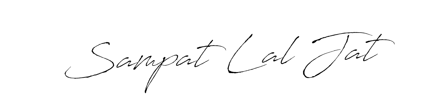 The best way (Antro_Vectra) to make a short signature is to pick only two or three words in your name. The name Sampat Lal Jat include a total of six letters. For converting this name. Sampat Lal Jat signature style 6 images and pictures png