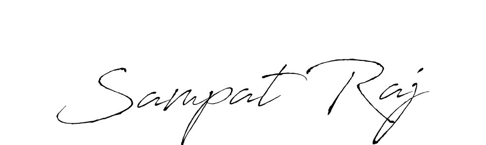 Make a beautiful signature design for name Sampat Raj. With this signature (Antro_Vectra) style, you can create a handwritten signature for free. Sampat Raj signature style 6 images and pictures png