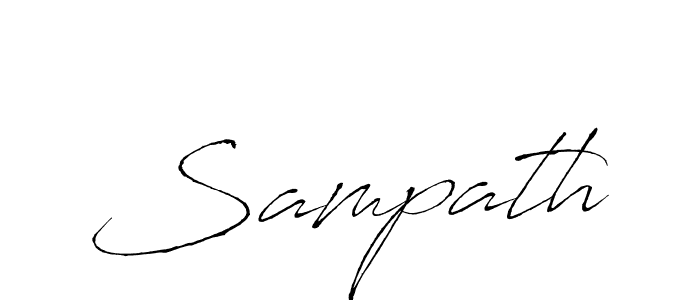 Make a beautiful signature design for name Sampath. With this signature (Antro_Vectra) style, you can create a handwritten signature for free. Sampath signature style 6 images and pictures png