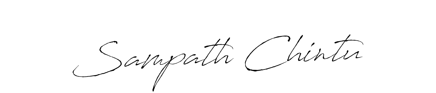 Make a beautiful signature design for name Sampath Chintu. With this signature (Antro_Vectra) style, you can create a handwritten signature for free. Sampath Chintu signature style 6 images and pictures png