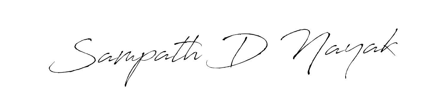 Use a signature maker to create a handwritten signature online. With this signature software, you can design (Antro_Vectra) your own signature for name Sampath D Nayak. Sampath D Nayak signature style 6 images and pictures png