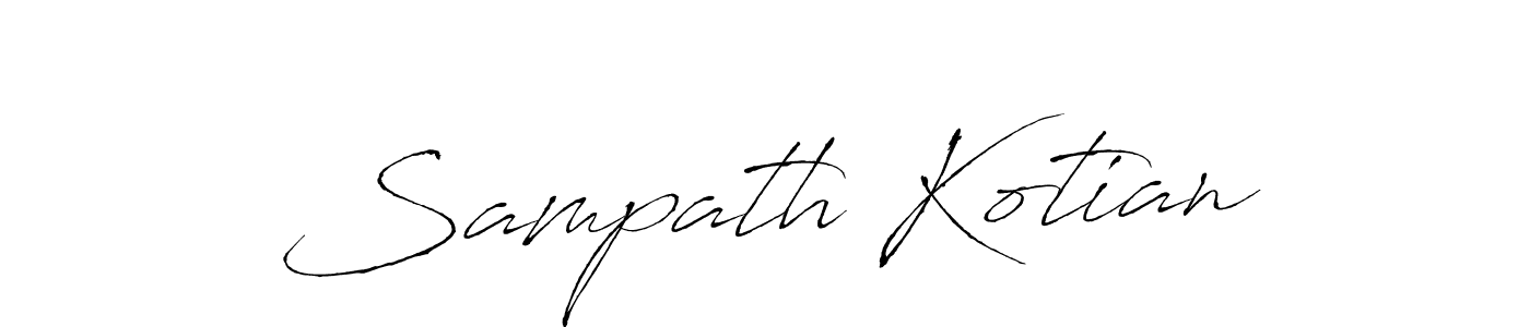 Use a signature maker to create a handwritten signature online. With this signature software, you can design (Antro_Vectra) your own signature for name Sampath Kotian. Sampath Kotian signature style 6 images and pictures png
