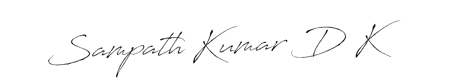 You should practise on your own different ways (Antro_Vectra) to write your name (Sampath Kumar D K) in signature. don't let someone else do it for you. Sampath Kumar D K signature style 6 images and pictures png