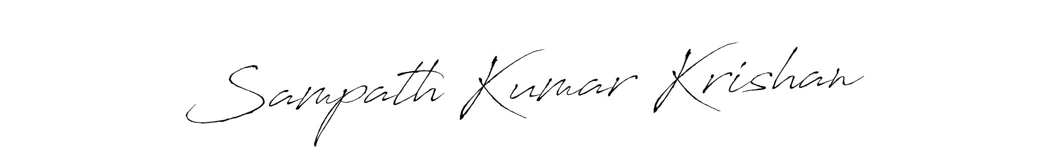 Sampath Kumar Krishan stylish signature style. Best Handwritten Sign (Antro_Vectra) for my name. Handwritten Signature Collection Ideas for my name Sampath Kumar Krishan. Sampath Kumar Krishan signature style 6 images and pictures png