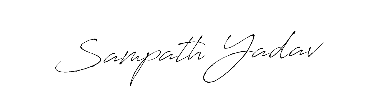 Design your own signature with our free online signature maker. With this signature software, you can create a handwritten (Antro_Vectra) signature for name Sampath Yadav. Sampath Yadav signature style 6 images and pictures png