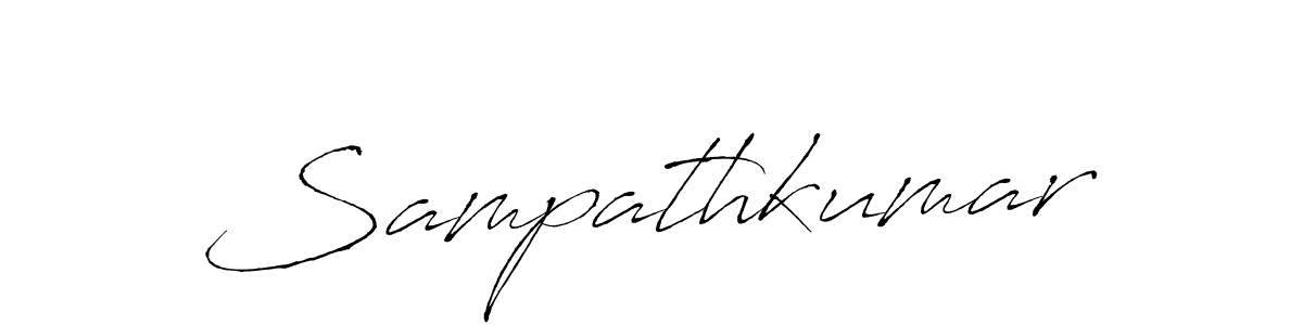 Design your own signature with our free online signature maker. With this signature software, you can create a handwritten (Antro_Vectra) signature for name Sampathkumar. Sampathkumar signature style 6 images and pictures png