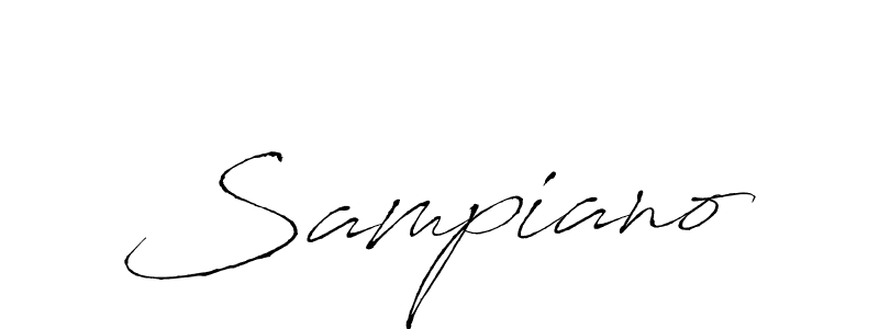 Create a beautiful signature design for name Sampiano. With this signature (Antro_Vectra) fonts, you can make a handwritten signature for free. Sampiano signature style 6 images and pictures png