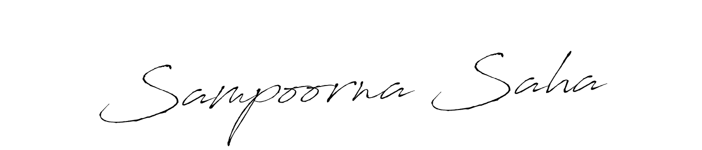The best way (Antro_Vectra) to make a short signature is to pick only two or three words in your name. The name Sampoorna Saha include a total of six letters. For converting this name. Sampoorna Saha signature style 6 images and pictures png