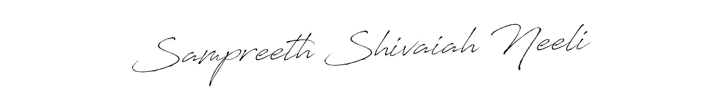 Make a beautiful signature design for name Sampreeth Shivaiah Neeli. With this signature (Antro_Vectra) style, you can create a handwritten signature for free. Sampreeth Shivaiah Neeli signature style 6 images and pictures png