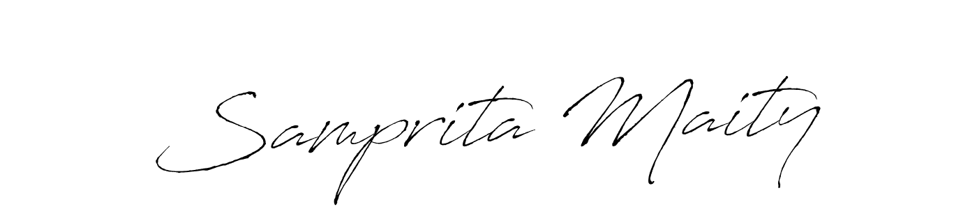 Samprita Maity stylish signature style. Best Handwritten Sign (Antro_Vectra) for my name. Handwritten Signature Collection Ideas for my name Samprita Maity. Samprita Maity signature style 6 images and pictures png