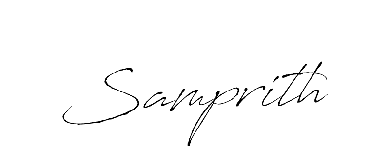 if you are searching for the best signature style for your name Samprith. so please give up your signature search. here we have designed multiple signature styles  using Antro_Vectra. Samprith signature style 6 images and pictures png