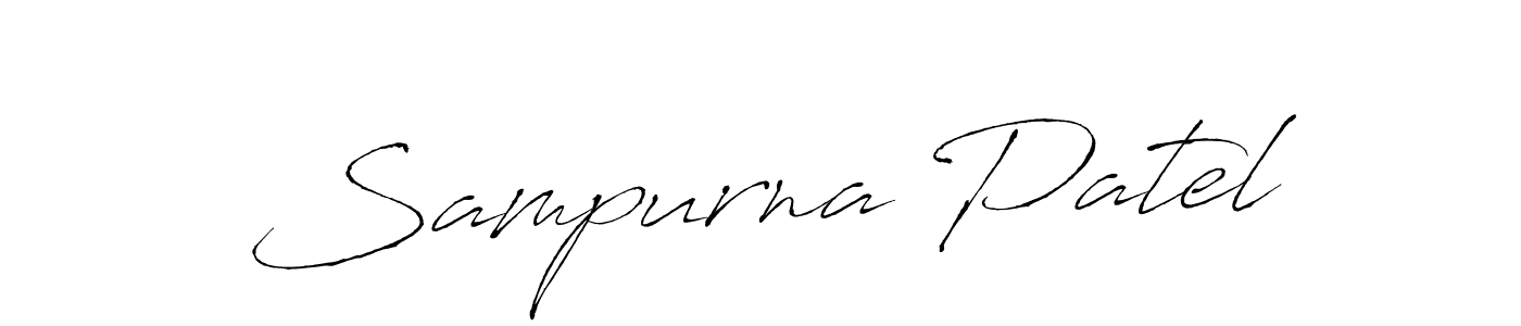 How to make Sampurna Patel name signature. Use Antro_Vectra style for creating short signs online. This is the latest handwritten sign. Sampurna Patel signature style 6 images and pictures png
