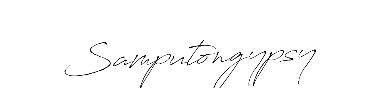 How to make Samputongypsy signature? Antro_Vectra is a professional autograph style. Create handwritten signature for Samputongypsy name. Samputongypsy signature style 6 images and pictures png