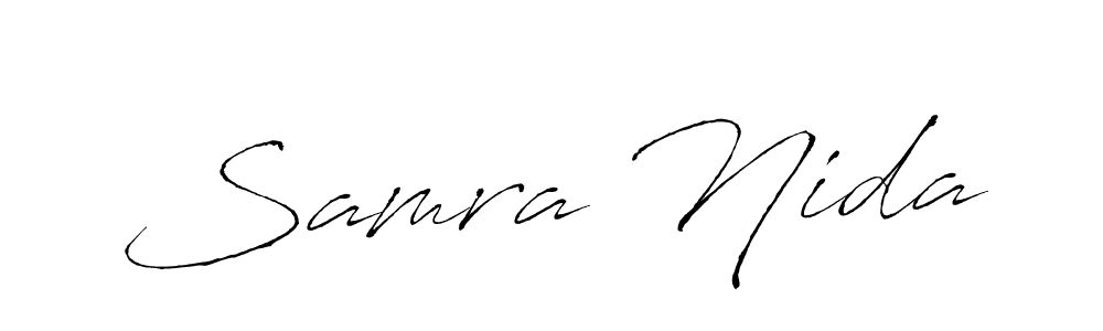 Check out images of Autograph of Samra Nida name. Actor Samra Nida Signature Style. Antro_Vectra is a professional sign style online. Samra Nida signature style 6 images and pictures png