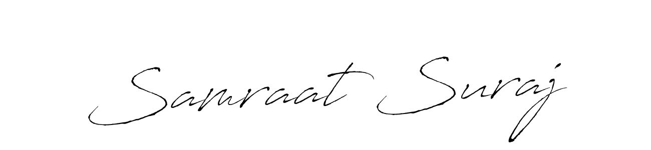 How to make Samraat Suraj signature? Antro_Vectra is a professional autograph style. Create handwritten signature for Samraat Suraj name. Samraat Suraj signature style 6 images and pictures png