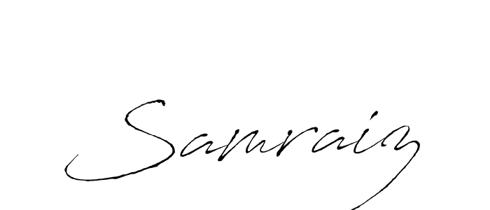 Similarly Antro_Vectra is the best handwritten signature design. Signature creator online .You can use it as an online autograph creator for name Samraiz. Samraiz signature style 6 images and pictures png