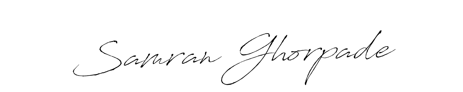 Samran Ghorpade stylish signature style. Best Handwritten Sign (Antro_Vectra) for my name. Handwritten Signature Collection Ideas for my name Samran Ghorpade. Samran Ghorpade signature style 6 images and pictures png