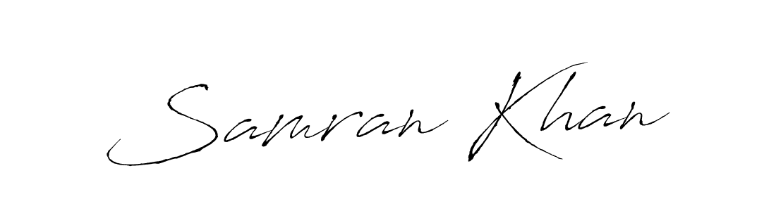 Create a beautiful signature design for name Samran Khan. With this signature (Antro_Vectra) fonts, you can make a handwritten signature for free. Samran Khan signature style 6 images and pictures png