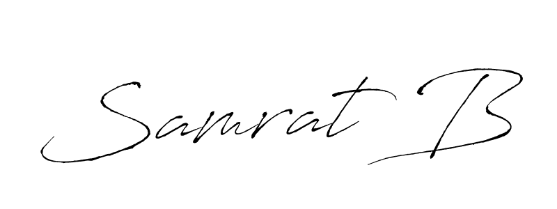 Make a beautiful signature design for name Samrat B. With this signature (Antro_Vectra) style, you can create a handwritten signature for free. Samrat B signature style 6 images and pictures png