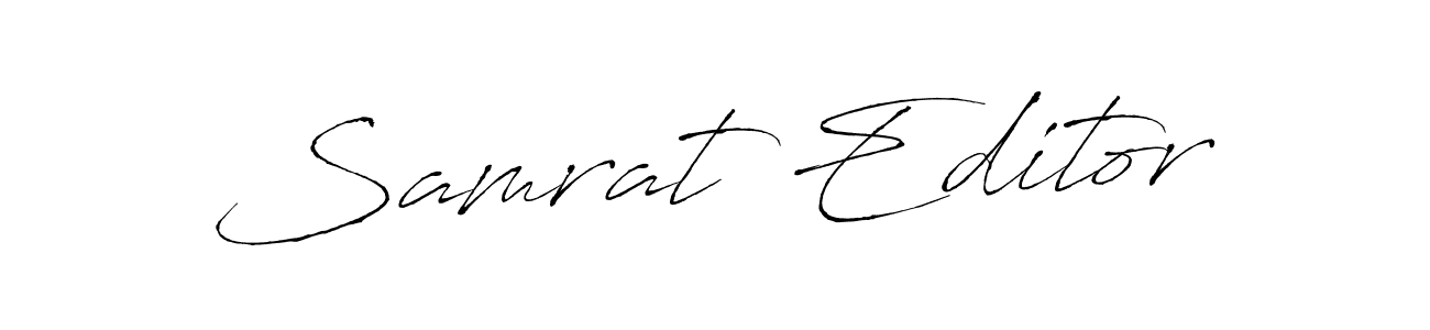 How to make Samrat Editor signature? Antro_Vectra is a professional autograph style. Create handwritten signature for Samrat Editor name. Samrat Editor signature style 6 images and pictures png