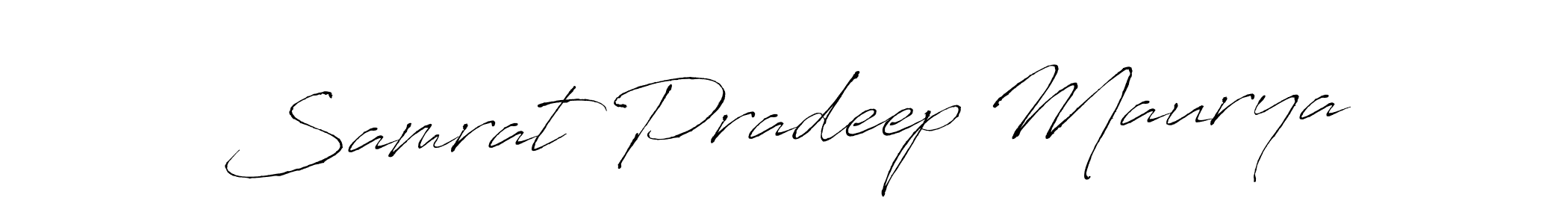 Create a beautiful signature design for name Samrat Pradeep Maurya. With this signature (Antro_Vectra) fonts, you can make a handwritten signature for free. Samrat Pradeep Maurya signature style 6 images and pictures png