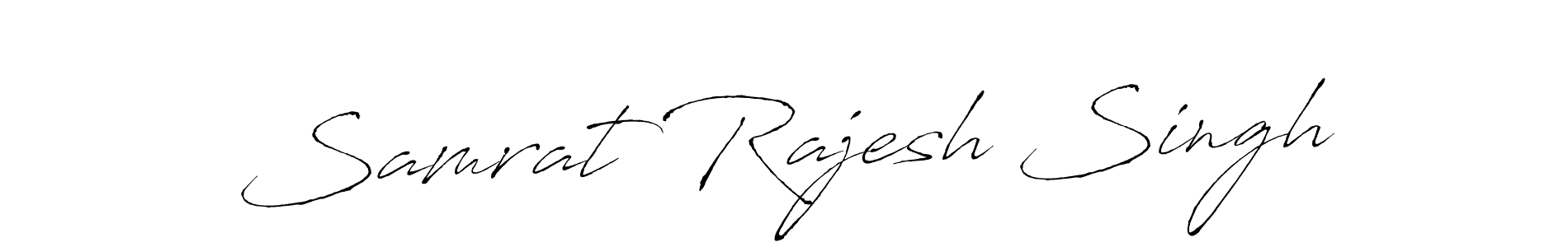 Make a beautiful signature design for name Samrat Rajesh Singh. With this signature (Antro_Vectra) style, you can create a handwritten signature for free. Samrat Rajesh Singh signature style 6 images and pictures png
