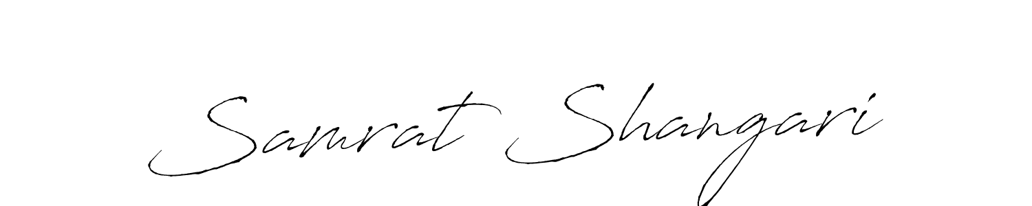 How to make Samrat Shangari name signature. Use Antro_Vectra style for creating short signs online. This is the latest handwritten sign. Samrat Shangari signature style 6 images and pictures png