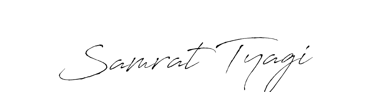 The best way (Antro_Vectra) to make a short signature is to pick only two or three words in your name. The name Samrat Tyagi include a total of six letters. For converting this name. Samrat Tyagi signature style 6 images and pictures png