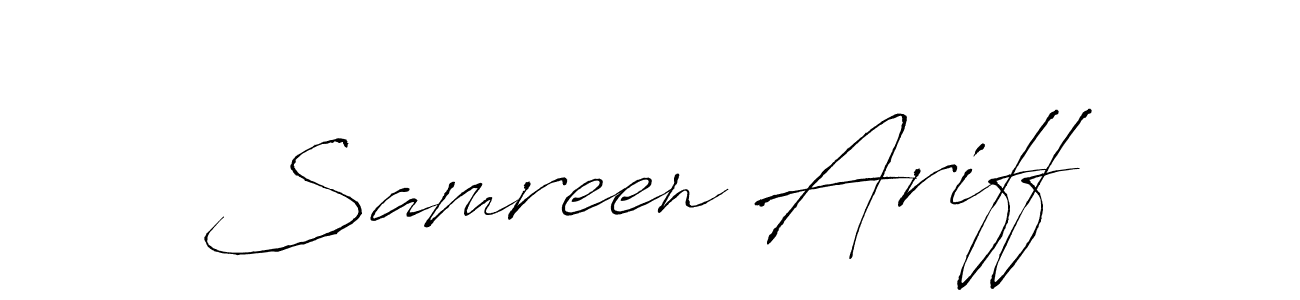 Design your own signature with our free online signature maker. With this signature software, you can create a handwritten (Antro_Vectra) signature for name Samreen Ariff. Samreen Ariff signature style 6 images and pictures png