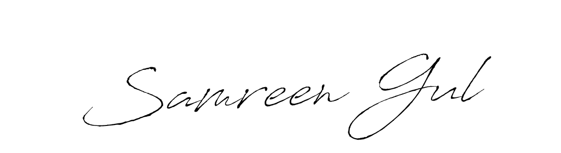 if you are searching for the best signature style for your name Samreen Gul. so please give up your signature search. here we have designed multiple signature styles  using Antro_Vectra. Samreen Gul signature style 6 images and pictures png