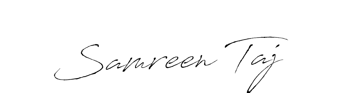 Create a beautiful signature design for name Samreen Taj. With this signature (Antro_Vectra) fonts, you can make a handwritten signature for free. Samreen Taj signature style 6 images and pictures png