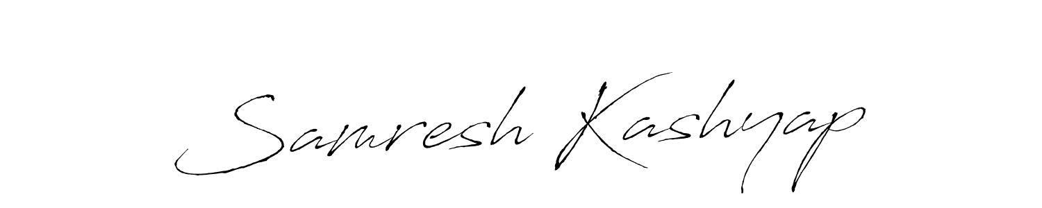 You should practise on your own different ways (Antro_Vectra) to write your name (Samresh Kashyap) in signature. don't let someone else do it for you. Samresh Kashyap signature style 6 images and pictures png