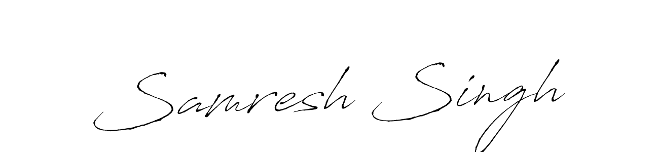 The best way (Antro_Vectra) to make a short signature is to pick only two or three words in your name. The name Samresh Singh include a total of six letters. For converting this name. Samresh Singh signature style 6 images and pictures png