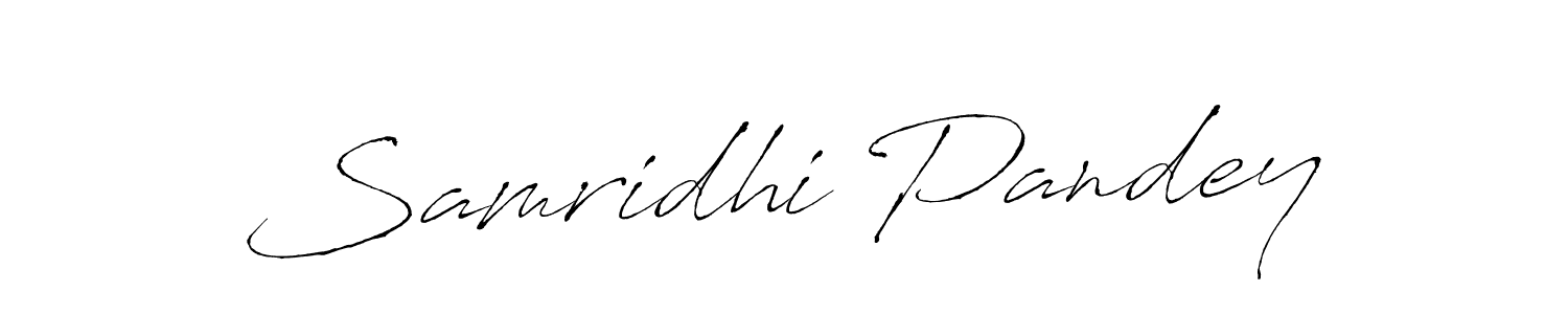 How to make Samridhi Pandey name signature. Use Antro_Vectra style for creating short signs online. This is the latest handwritten sign. Samridhi Pandey signature style 6 images and pictures png