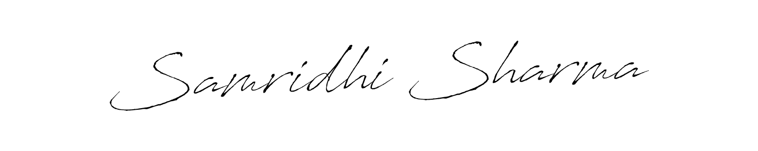 How to make Samridhi Sharma signature? Antro_Vectra is a professional autograph style. Create handwritten signature for Samridhi Sharma name. Samridhi Sharma signature style 6 images and pictures png