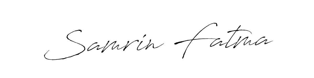 The best way (Antro_Vectra) to make a short signature is to pick only two or three words in your name. The name Samrin Fatma include a total of six letters. For converting this name. Samrin Fatma signature style 6 images and pictures png