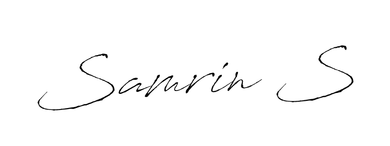 Create a beautiful signature design for name Samrin S. With this signature (Antro_Vectra) fonts, you can make a handwritten signature for free. Samrin S signature style 6 images and pictures png