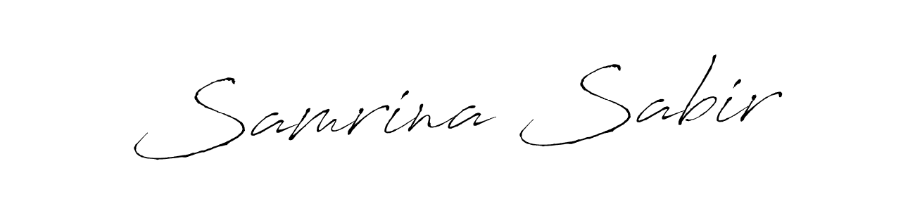 How to make Samrina Sabir name signature. Use Antro_Vectra style for creating short signs online. This is the latest handwritten sign. Samrina Sabir signature style 6 images and pictures png