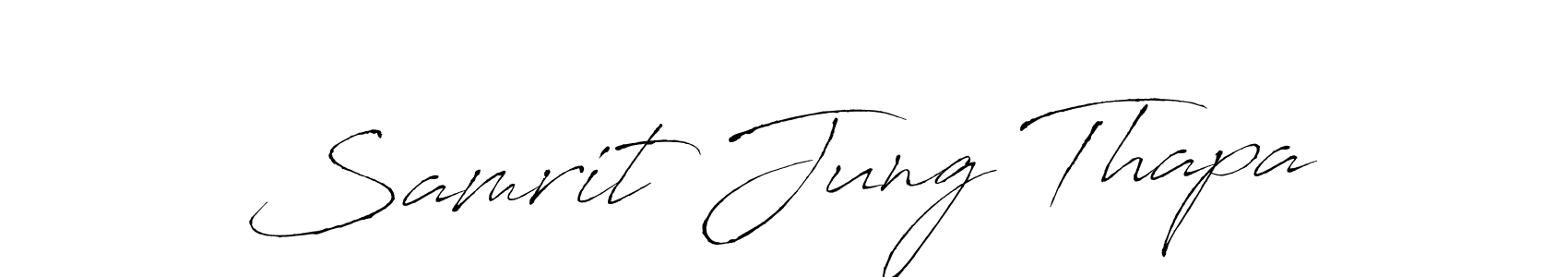 Samrit Jung Thapa stylish signature style. Best Handwritten Sign (Antro_Vectra) for my name. Handwritten Signature Collection Ideas for my name Samrit Jung Thapa. Samrit Jung Thapa signature style 6 images and pictures png