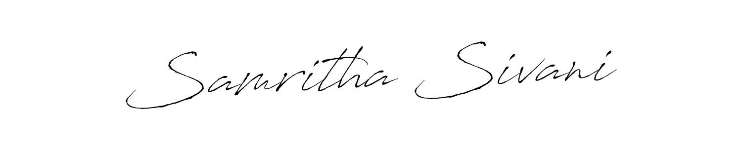 How to make Samritha Sivani name signature. Use Antro_Vectra style for creating short signs online. This is the latest handwritten sign. Samritha Sivani signature style 6 images and pictures png