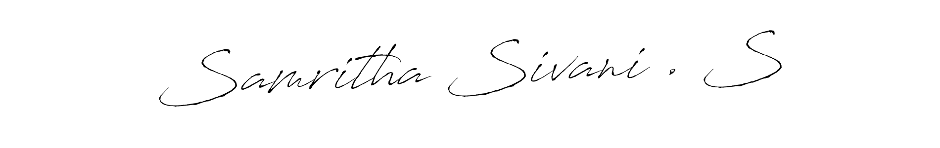 You can use this online signature creator to create a handwritten signature for the name Samritha Sivani . S. This is the best online autograph maker. Samritha Sivani . S signature style 6 images and pictures png