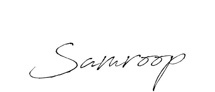 Use a signature maker to create a handwritten signature online. With this signature software, you can design (Antro_Vectra) your own signature for name Samroop. Samroop signature style 6 images and pictures png